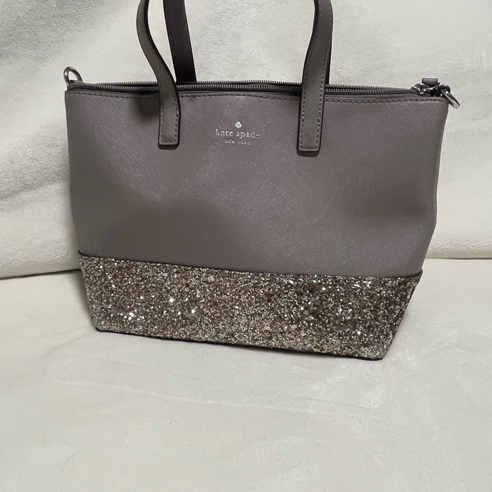 Kate Spade Gray and Sparkle Tote